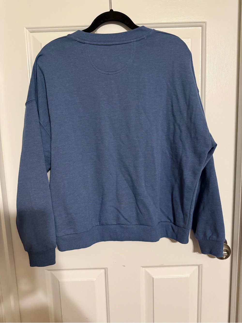 American Eagle Skeleton Floral Sweatshirt Large Blue Crewneck Oversized Fleece - Picture 2 of 7